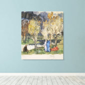 Heilige Grove van Pierre Puvis de Chavannes Canvas Afdruk (Insitu (Houten vloer))