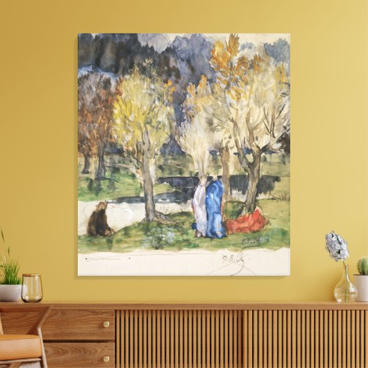 Heilige Grove van Pierre Puvis de Chavannes Canvas Afdruk (Insitu (Woonkamer))