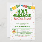 Heilige Guacamole 16e verjaardag Fiesta Kaart (Voorkant)