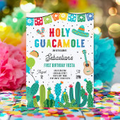 Heilige Guacamole 1e verjaardag Fiesta Party Kaart
