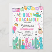 Heilige Guacamole 1e verjaardag Fiesta Party Kaart (Voorkant)