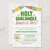 Heilige Guacamole 2e verjaardag Fiesta Kaart (Voorkant)