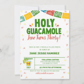 Heilige Guacamole 30e verjaardag Fiesta Kaart (Voorkant)