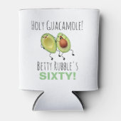 Heilige Guacamole 60e verjaardag gepersonaliseerd Blikjeskoeler (Voorkant)