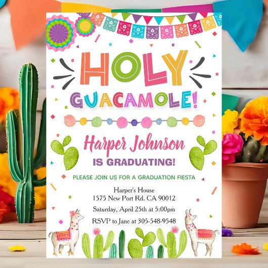 Heilige Guacamole Afstudeerfeest Uitnodiging