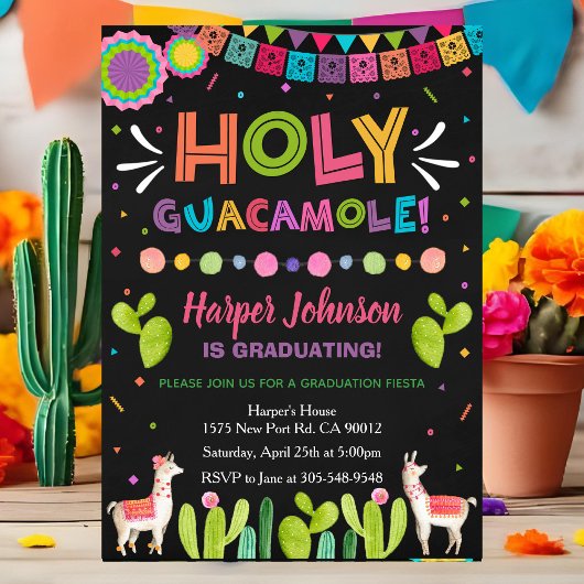 Heilige Guacamole Afstudeerfeest Uitnodiging