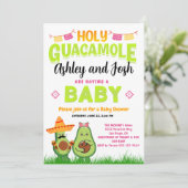 Heilige Guacamole Avocado Baby Shower Feest Kaart (Staand voorkant)