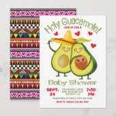 Heilige Guacamole Avocado Baby shower Fiesta Kaart (Voorkant / Achterkant)