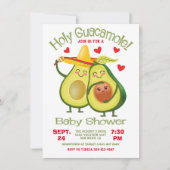 Heilige Guacamole Avocado Baby shower Fiesta Kaart (Voorkant)