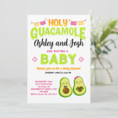 Heilige Guacamole Avocado Baby shower Fiesta Kaart (Staand voorkant)