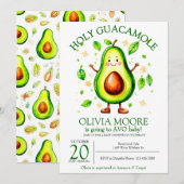 Heilige Guacamole Avocado Baby shower Kaart (Voorkant / Achterkant)