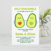 Heilige Guacamole Avocado Baby shower Kaart (Staand voorkant)