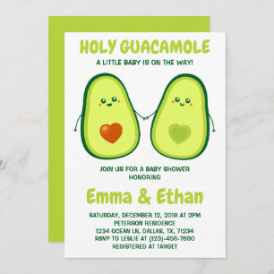 Heilige Guacamole Avocado Baby shower Kaart