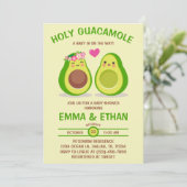 Heilige Guacamole Avocado Baby shower Kaart (Staand voorkant)