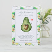Heilige Guacamole | Avocado babyshower uitnodiging (Staand voorkant)