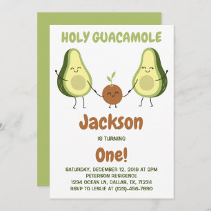 Heilige Guacamole Avocado Birthday Party Kaart