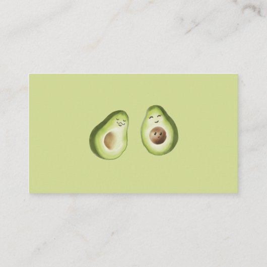 Heilige Guacamole Avocado Diaper Baby shower Raffl Visitekaartje (Achterkant)