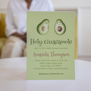 Heilige Guacamole Avocado Parents Fiesta Baby show Kaart
