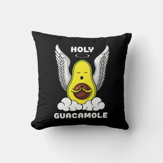 Heilige Guacamole Avocado Vegan Funny Joke Kussen (Voorkant)