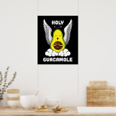 Heilige Guacamole Avocado Vegan Funny Joke Poster (Keuken)