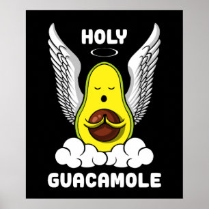Heilige Guacamole Avocado Vegan Funny Joke Poster