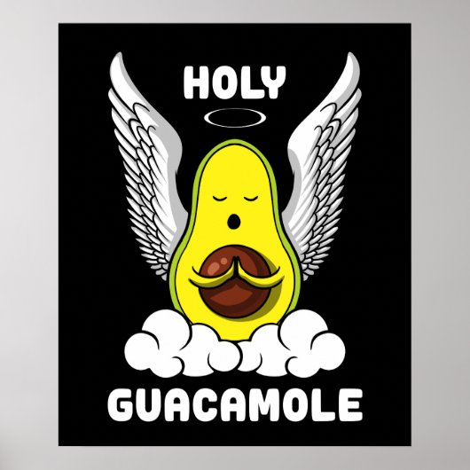 Heilige Guacamole Avocado Vegan Funny Joke Poster (Voorkant)