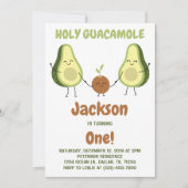 Heilige Guacamole Avocado Verjaardagsfeest Kaart (Voorkant)