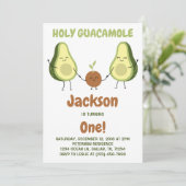 Heilige Guacamole Avocado Verjaardagsfeest Kaart (Staand voorkant)