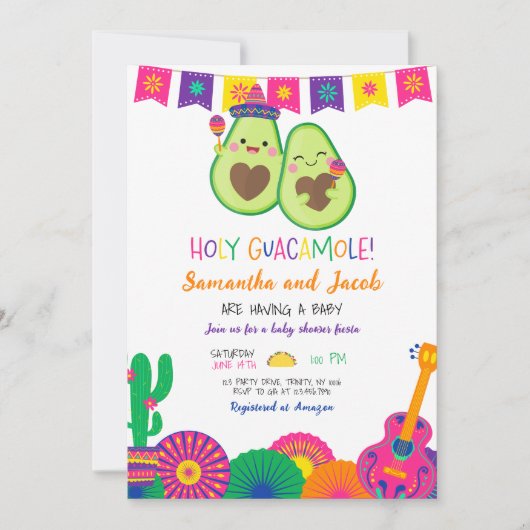 Heilige Guacamole Baby shower Kaart (Voorkant)