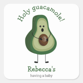 Heilige Guacamole! baby shower Vierkante Sticker