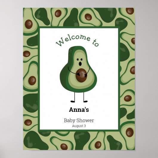 Heilige Guacamole! baby shower welkom Poster (Voorkant)
