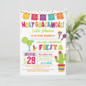 Heilige Guacamole Bachelorette Fiesta Uitnodiging  (Staand voorkant)