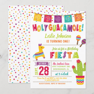 Heilige Guacamole Birthday Fiesta - Uitnodiging to