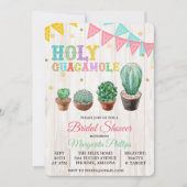 Heilige Guacamole Cactus Bruidsuitnodiging Kaart (Voorkant)