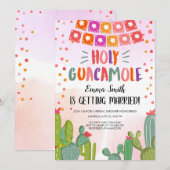 Heilige Guacamole Cactus Fiesta Vrijgezellenfeest Kaart (Voorkant / Achterkant)