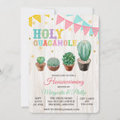 Heilige Guacamole Cactus Housewarming Uitnodiging (Voorkant)