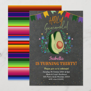 Heilige Guacamole Chalkboard Mexican Birthday Kaart