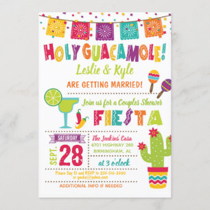 Heilige Guacamole Couples Shower Fiesta Invitation Kaart