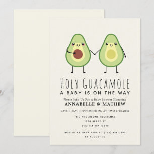 Heilige Guacamole Cute Avocado Couples Baby  Kaart