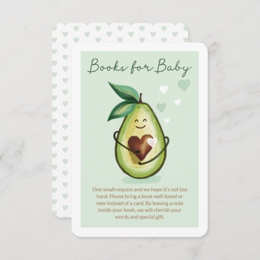 Heilige Guacamole Cute & Fun Avocado Books for Bab Informatiekaartje (Voorkant / Achterkant)