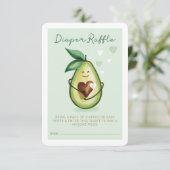 Heilige Guacamole Cute & Fun Avocado Diaper Raffle Informatiekaartje (Staand voorkant)