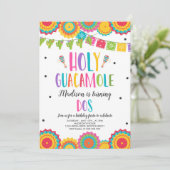 Heilige Guacamole Dos 2e Verjaardag Cactus Fiesta Kaart (Staand voorkant)