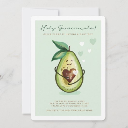 Heilige Guacamole een baby jongen is onderweg op w Kaart (Voorkant)