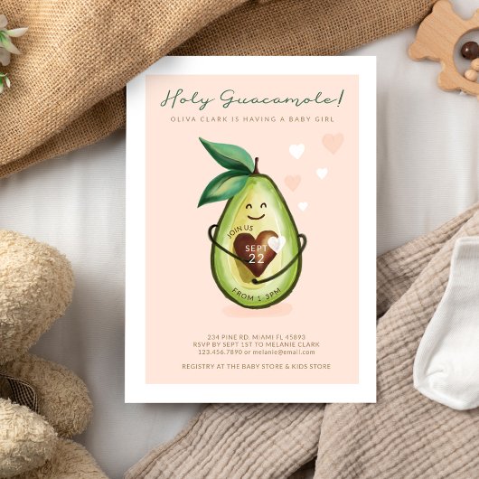 Heilige Guacamole een babymeisje is onderweg naar  Kaart