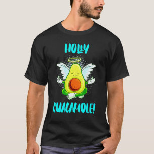 Heilige Guacamole Engel Religie Vegan Avocado T-shirt