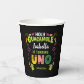 Heilige Guacamole Fiesta avocado, 1e verjaardag Papieren Bekers (Voorkant)