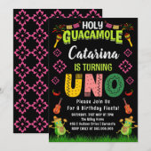 Heilige Guacamole Fiesta avocado 1e Verjaardag Uno Kaart (Voorkant / Achterkant)