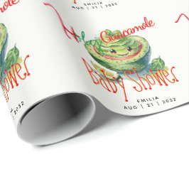 Heilige Guacamole Fiesta Baby Shower Aangepast Cadeaupapier