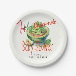 Heilige Guacamole Fiesta Baby Shower Aangepast Papieren Bordje