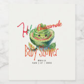 Heilige Guacamole Fiesta Baby Shower Aangepast Wijn Etiket (Enkel label)